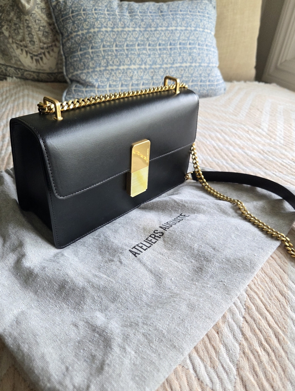 Alma Gold Edition Black Box Leather Bag | Like New